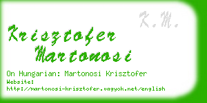 krisztofer martonosi business card